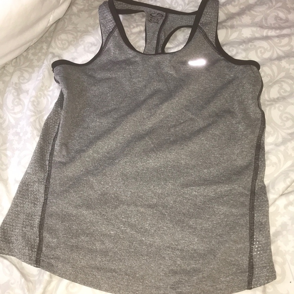 racer back gray workout tank